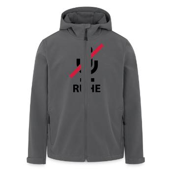 Ruhe - Mute - Silence - Ton aus - Recycelte Männer Softshell-Jacke von Stanley/Stella - Anthrazit - Vorne - AI Model Male 185 light (185cm)