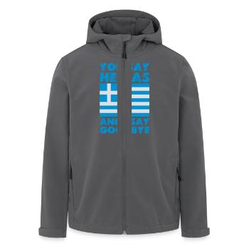 Hellas Goodbye - Recycelte Männer Softshell-Jacke von Stanley/Stella - Anthrazit - Vorne - AI Model Male 185 light (185cm)