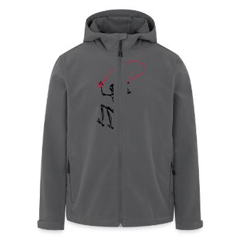 Skelett beim Seilhüpfen - Recycelte Männer Softshell-Jacke von Stanley/Stella - Anthrazit - Vorne - AI Model Male 185 light (185cm)