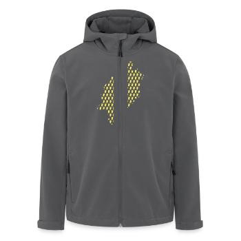 Apfelwein Hessen Bembel Karte Geripptes Geschenk - Recycelte Männer Softshell-Jacke von Stanley/Stella - Anthrazit - Vorne - AI Model Male 185 light (185cm)