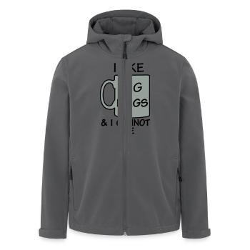 I LIKE BIG Tassen & ich kann nicht lügen - Recycelte Männer Softshell-Jacke von Stanley/Stella - Anthrazit - Vorne - AI Model Male 185 light (185cm)