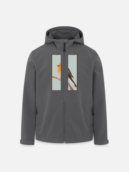 rotkehlchen - Recycelte Männer Softshell-Jacke von Stanley/Stella - Anthrazit