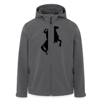 Cowboy - Recycelte Männer Softshell-Jacke von Stanley/Stella - Anthrazit - Vorne - AI Model Male 185 light (185cm)