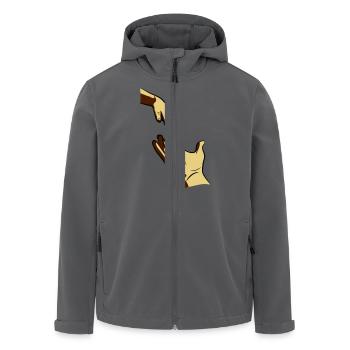 Hand reichen geben - Recycelte Männer Softshell-Jacke von Stanley/Stella - Anthrazit - Vorne - AI Model Male 185 light (185cm)
