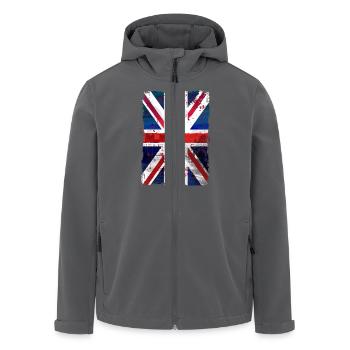 Union Jack - UK Flag - London - Recycelte Männer Softshell-Jacke von Stanley/Stella - Anthrazit - Vorne - AI Model Male 185 light (185cm)