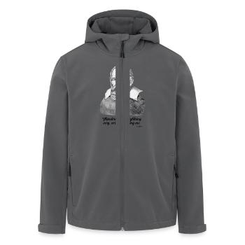 Galileo Quotes - Thunder & Lightning - Science - Recycelte Männer Softshell-Jacke von Stanley/Stella - Anthrazit - Vorne - AI Model Male 185 light (185cm)