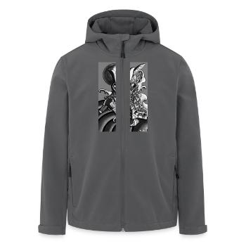 Half-Samurai - Recycelte Männer Softshell-Jacke von Stanley/Stella - Anthrazit - Vorne - AI Model Male 185 light (185cm)