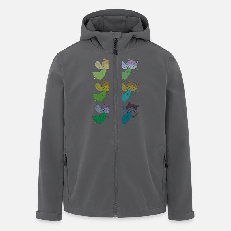fee 6fach bunt - Recycelte Männer Softshell-Jacke von Stanley/Stella - Anthrazit