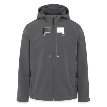 Chrome ,, T " Metallic - Recycelte Männer Softshell-Jacke von Stanley/Stella - Anthrazit - Vorne - AI Model Male 185 light (185cm)