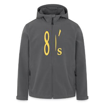 80er Jahre 80´s Geschenk - Recycelte Männer Softshell-Jacke von Stanley/Stella - Anthrazit - Vorne - AI Model Male 185 light (185cm)