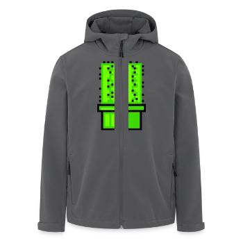 Kaktus Kakteen Retro Videospiel Pixel Blumentopf - Recycelte Männer Softshell-Jacke von Stanley/Stella - Anthrazit - Vorne - AI Model Male 185 light (185cm)