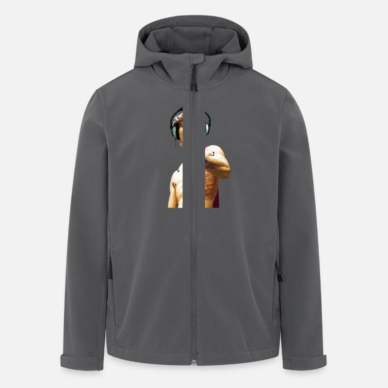 David - Men’s Recycled Softshell Jacket by Stanley/Stella - anthracite