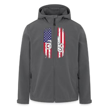 Motocross MX Supercross Enduro Dirt Bike - Recycelte Männer Softshell-Jacke von Stanley/Stella - Anthrazit - Vorne - AI Model Male 185 light (185cm)