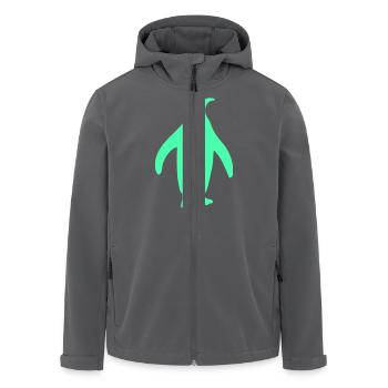 Pinguin Silhouette Antarktis Südpol Zoo Vogel Cool - Recycelte Männer Softshell-Jacke von Stanley/Stella - Anthrazit - Vorne - AI Model Male 185 light (185cm)