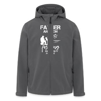 Father And Son Fishing Partners For Life - Recycelte Männer Softshell-Jacke von Stanley/Stella - Anthrazit - Vorne - AI Model Male 185 light (185cm)