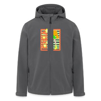 Gute positive Stimmung - Recycelte Männer Softshell-Jacke von Stanley/Stella - Anthrazit - Vorne - AI Model Male 185 light (185cm)