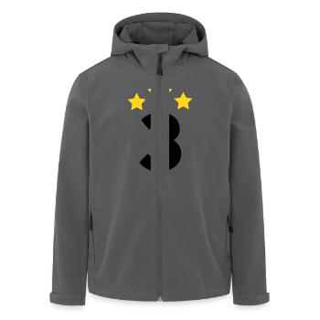3 ans étoile - cadeau de 3e anniversaire - Veste softshell homme en polyester recyclé Stanley/Stella - charbon - Devant - AI Model Male 185 light (185cm)