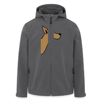 Braver Hund Gesicht Niedliches Haustier Kopf Süß - Recycelte Männer Softshell-Jacke von Stanley/Stella - Anthrazit - Vorne - AI Model Male 185 light (185cm)