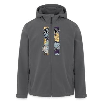 SR 2 (hellblau) // Illustration - Recycelte Männer Softshell-Jacke von Stanley/Stella - Anthrazit - Vorne - AI Model Male 185 light (185cm)