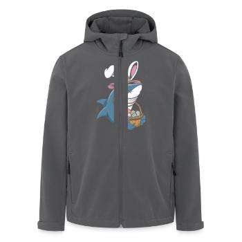 Cool Easter Shark - Recycelte Männer Softshell-Jacke von Stanley/Stella - Anthrazit - Vorne - AI Model Male 185 light (185cm)