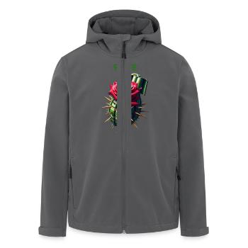 Friedenskrieg Rosa Granatapfel Botschaft Pazifist T-Shirt - Recycelte Männer Softshell-Jacke von Stanley/Stella - Anthrazit - Vorne - AI Model Male 185 light (185cm)