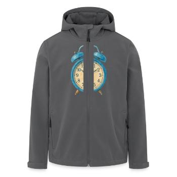 wecker uhr aquarell - Recycelte Männer Softshell-Jacke von Stanley/Stella - Anthrazit - Vorne - AI Model Male 185 light (185cm)