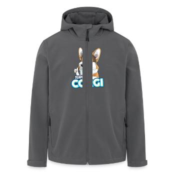 TEAM Corgi - dreifarbig - Recycelte Männer Softshell-Jacke von Stanley/Stella - Anthrazit - Vorne - AI Model Male 185 light (185cm)