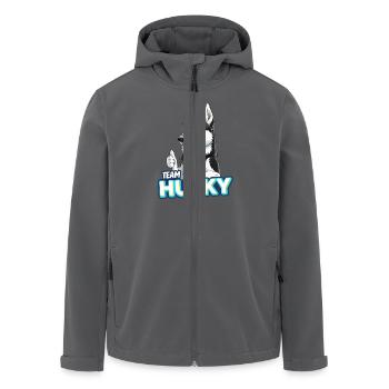 TEAM Husky - Schwarz - Recycelte Männer Softshell-Jacke von Stanley/Stella - Anthrazit - Vorne - AI Model Male 185 light (185cm)
