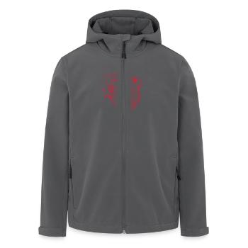 Bär aus Zerrissenem Geäst - Recycelte Männer Softshell-Jacke von Stanley/Stella - Anthrazit - Vorne - AI Model Male 185 light (185cm)