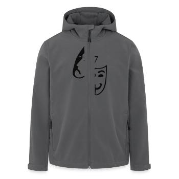 Theater - Schauspieler - Masken - Recycelte Männer Softshell-Jacke von Stanley/Stella - Anthrazit - Vorne - AI Model Male 185 light (185cm)