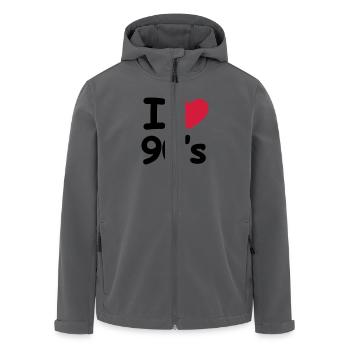 I Love 90's - Recycelte Männer Softshell-Jacke von Stanley/Stella - Anthrazit - Vorne - AI Model Male 185 light (185cm)