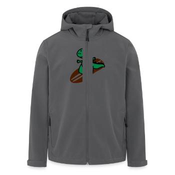 Surfing Dinosaurier - Recycelte Männer Softshell-Jacke von Stanley/Stella - Anthrazit - Vorne - AI Model Male 185 light (185cm)