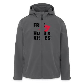 free hugs & kisses - Recycelte Männer Softshell-Jacke von Stanley/Stella - Anthrazit - Vorne - AI Model Male 185 light (185cm)
