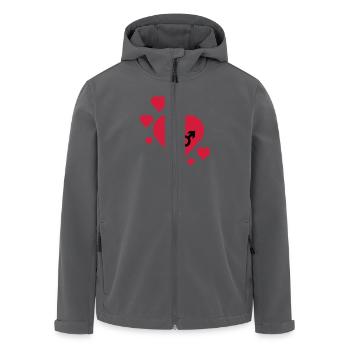 Symbole im Herz - Recycelte Männer Softshell-Jacke von Stanley/Stella - Anthrazit - Vorne - AI Model Male 185 light (185cm)