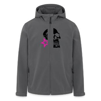 Schädel Schädel Profil Stern Logo - Recycelte Männer Softshell-Jacke von Stanley/Stella - Anthrazit - Vorne - AI Model Male 185 light (185cm)