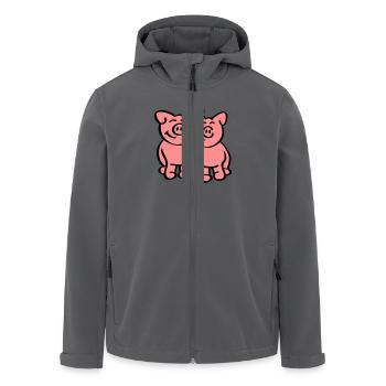 Cute Pigs - Recycelte Männer Softshell-Jacke von Stanley/Stella - Anthrazit - Vorne - AI Model Male 185 light (185cm)