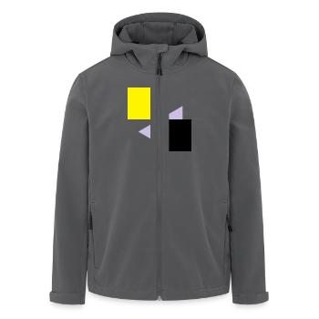 Abstrakte Quadrate - Recycelte Männer Softshell-Jacke von Stanley/Stella - Anthrazit - Vorne - AI Model Male 185 light (185cm)
