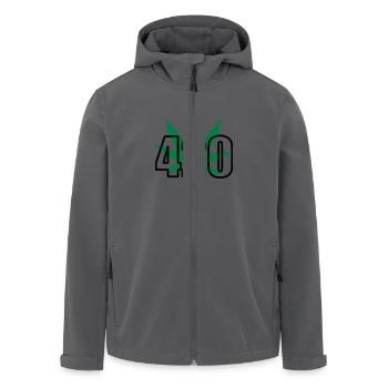 420 Cannabis - Recycelte Männer Softshell-Jacke von Stanley/Stella - Anthrazit - Vorne - AI Model Male 185 light (185cm)