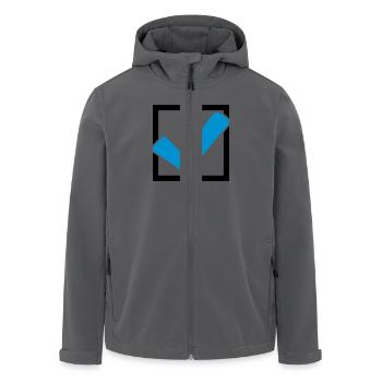 Viereckiges Haken Logo - Recycelte Männer Softshell-Jacke von Stanley/Stella - Anthrazit - Vorne - AI Model Male 185 light (185cm)