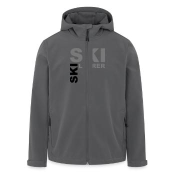 Skilehrer - V2 - Recycelte Männer Softshell-Jacke von Stanley/Stella - Anthrazit - Vorne - AI Model Male 185 light (185cm)
