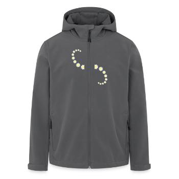 Viele Margeriten Blumen Buntes Dekorativ Muster - Recycelte Männer Softshell-Jacke von Stanley/Stella - Anthrazit - Vorne - AI Model Male 185 light (185cm)