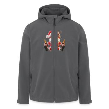 Betrunkener Weihnachtsmann 1 - Recycelte Männer Softshell-Jacke von Stanley/Stella - Anthrazit - Vorne - AI Model Male 185 light (185cm)