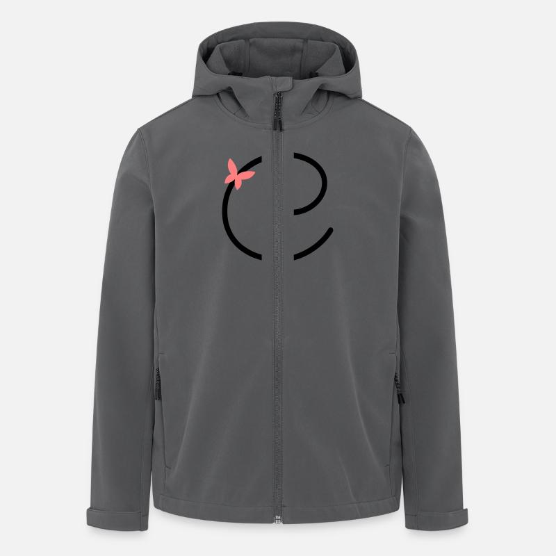 Buchstabe C Schmetterlingsbuchstabe - Recycelte Männer Softshell-Jacke von Stanley/Stella - Anthrazit