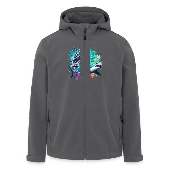 Tauchen Taucher - Recycelte Männer Softshell-Jacke von Stanley/Stella - Anthrazit - Vorne - AI Model Male 185 light (185cm)