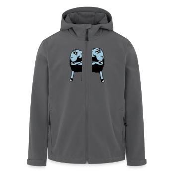 2 Schafe Verschränkte Arme Beleidigte Freunde Team - Recycelte Männer Softshell-Jacke von Stanley/Stella - Anthrazit - Vorne - AI Model Male 185 light (185cm)