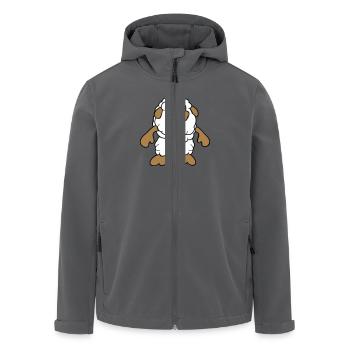 Schaf Steht Cool Gelangweilt Müde Cartoon Comic - Recycelte Männer Softshell-Jacke von Stanley/Stella - Anthrazit - Vorne - AI Model Male 185 light (185cm)