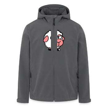 Schaf Traurig Schüchtern Introvertiert Unglücklich - Recycelte Männer Softshell-Jacke von Stanley/Stella - Anthrazit - Vorne - AI Model Male 185 light (185cm)
