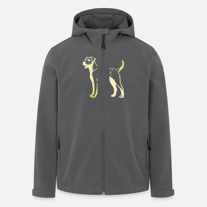 Airedale Terrier Hund Silhouette - Recycelte Männer Softshell-Jacke von Stanley/Stella - Anthrazit
