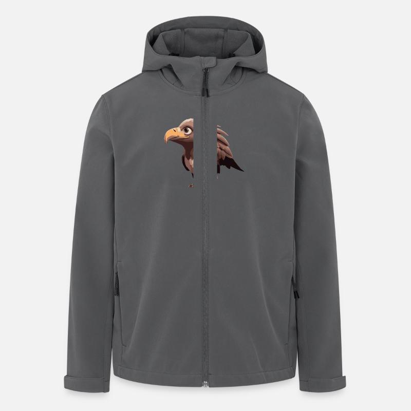 Adler Comic - Recycelte Männer Softshell-Jacke von Stanley/Stella - Anthrazit