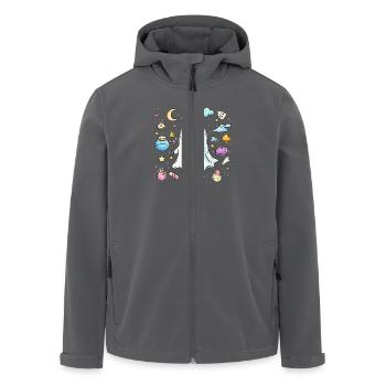 Geist Einhorn Halloween - Recycelte Männer Softshell-Jacke von Stanley/Stella - Anthrazit - Vorne - AI Model Male 185 light (185cm)